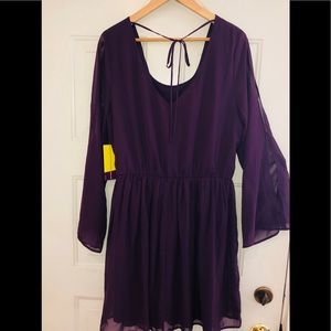 Romantic dreamy dress in Plum color